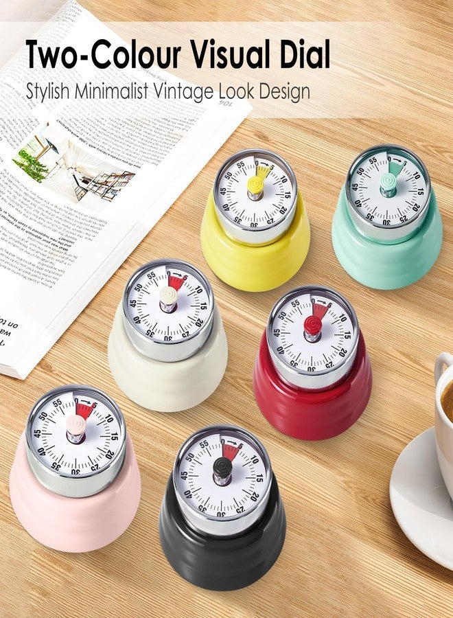 Teeloray Visual Timer, Teeloray 60-Minute Countdown Timer, Kitchen Timer with Magnetic Base, Mechanical Clockwork, Ringer Alert, Time Management Tool for Children and Adults, Study/Work/Cooking (Mint Green) - Image 3